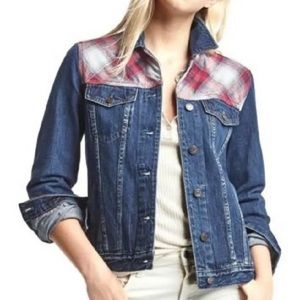 Pendleton for GAP Denim Jacket Woman’s XS Plaid Yellowstone